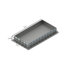 Segmentinis baseinas SOLEO „Skimmer“ 6m x 3m x 1,4 m