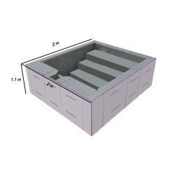 Segmentinis baseinas SOLEO „Mini“ 2m x 2m x 1,4m
