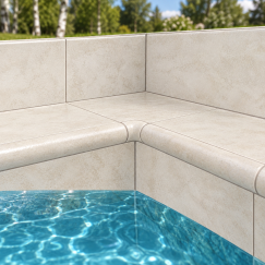 Cuore Beige 117 kampo užbaigimo baseino apdailos detalė (30 vnt.)