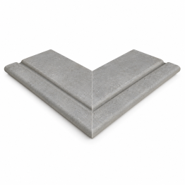 ROSA GRES Iconic Grey 665 – „Prestige“ išorinio kampo plytelė (1 vnt.)