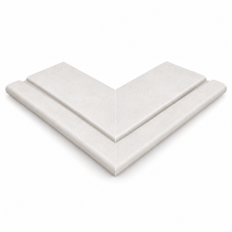 ROSA GRES Iconic White 665 – „Prestige“ išorinio kampo plytelė (1 vnt.)