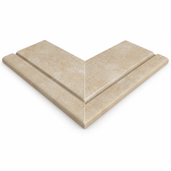 ROSA GRES Mistery Sand 665 – „Prestige“ išorinio kampo plytelė (1 vnt.)