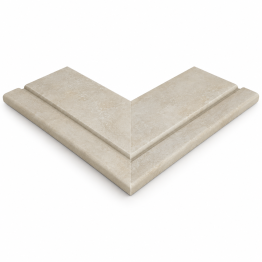 ROSA GRES Mistery White 665 – „Prestige“ išorinio kampo plytelė (1 vnt.)