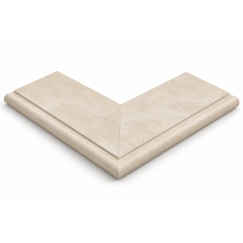 ROSA GRES Sophy Beige 665 – „Prestige“ išorinio kampo plytelė (1 vnt.)