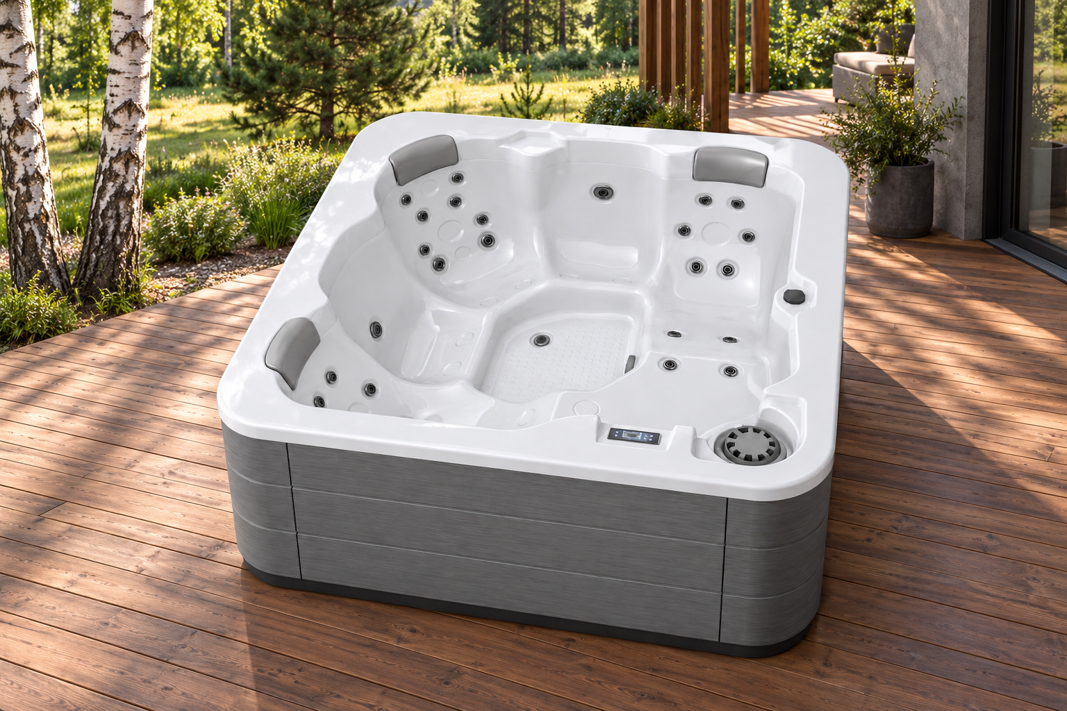 Pastatomas SPA baseinas Aquavia Natural 5P – vaizdas iš šono