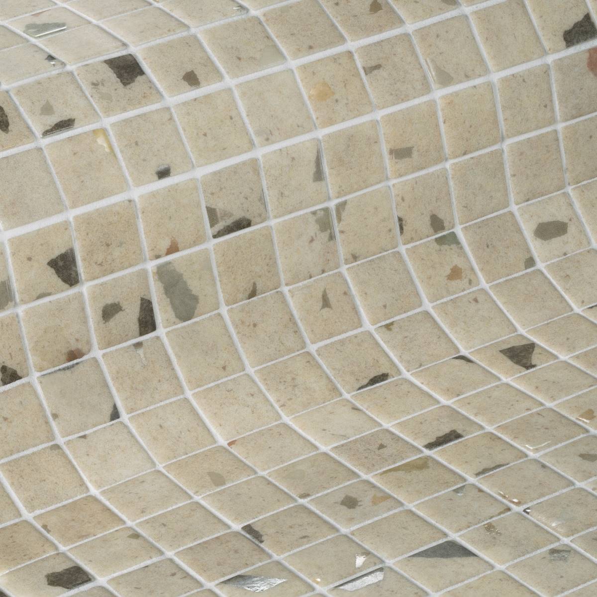 Terrazzo Clay mozaikos plytelės baseinui – paviršiaus pavyzdys